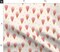 Ice Cream Watercolor Summer Sweet Treat Pink Brown Strawberry Hearts Custom Printed Fabric by Spoonflower Various Fabrics by the Yard or Fat Quarter